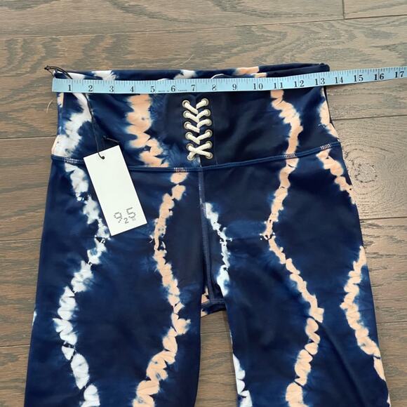 925 Fit 4 Eva Leggings Navy Tye Dye Size Large US 10-12 New - Picture 6 of 8